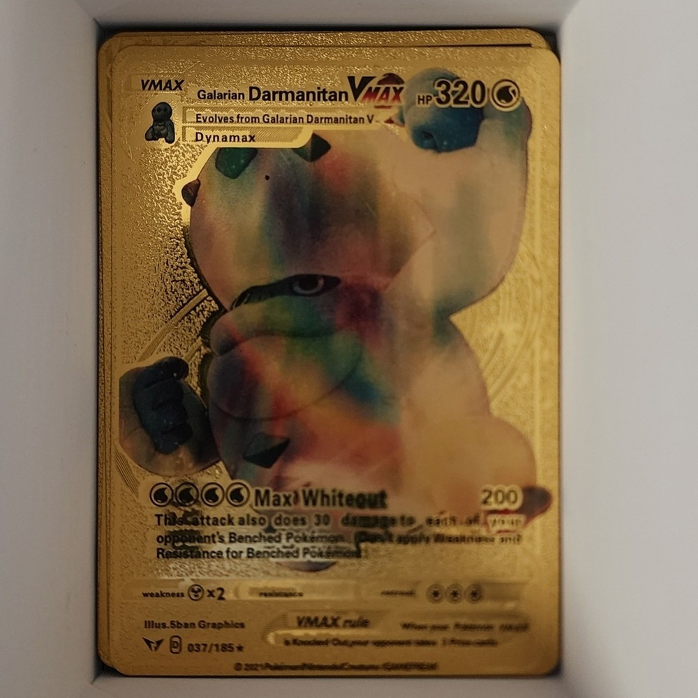 Pokemon Card Galarian Darmanitan VMAX Gold Metalic Foil Vivid Voltage Shiny